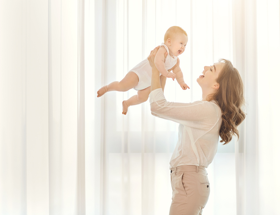 Mother Playing with Infant